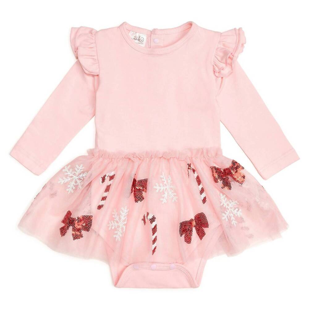 NEW SWEET WINK newborns and baby girls candy cane and bows tutu onesie in pink